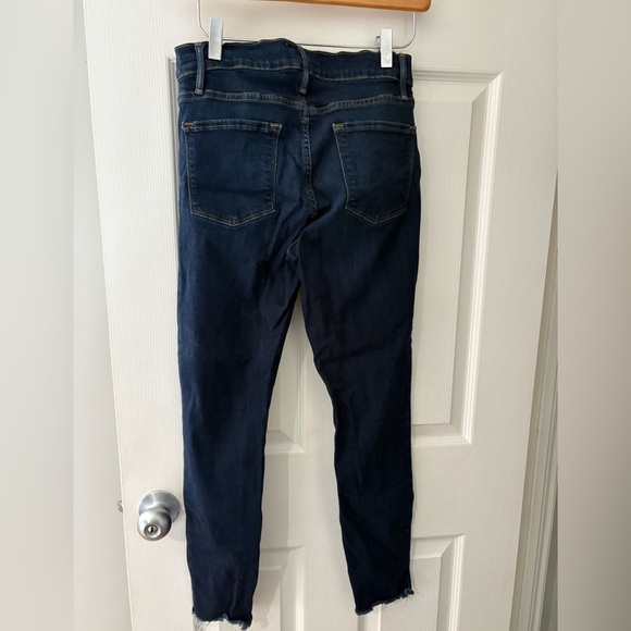 Frame le skinny de Jeanne crop 27” dark wash denim size 29 raw hem - Picture 8 of 15